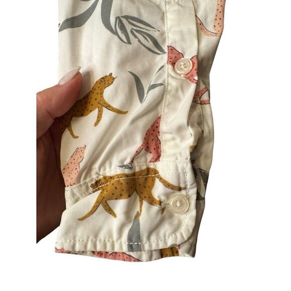 Marine Layer Sahara Cheetah Leopard Button Down Long Sleeve Shirt Women's Small - Picture 6 of 9